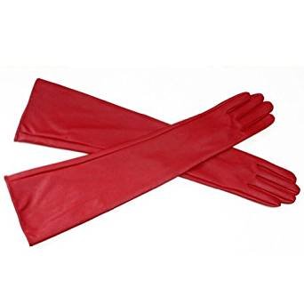 Captain Marvel Red Leather Gloves