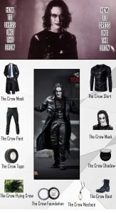 Brandon Lee The Crow Movie Eric Draven Costumes GuideCosplay Costumes ...