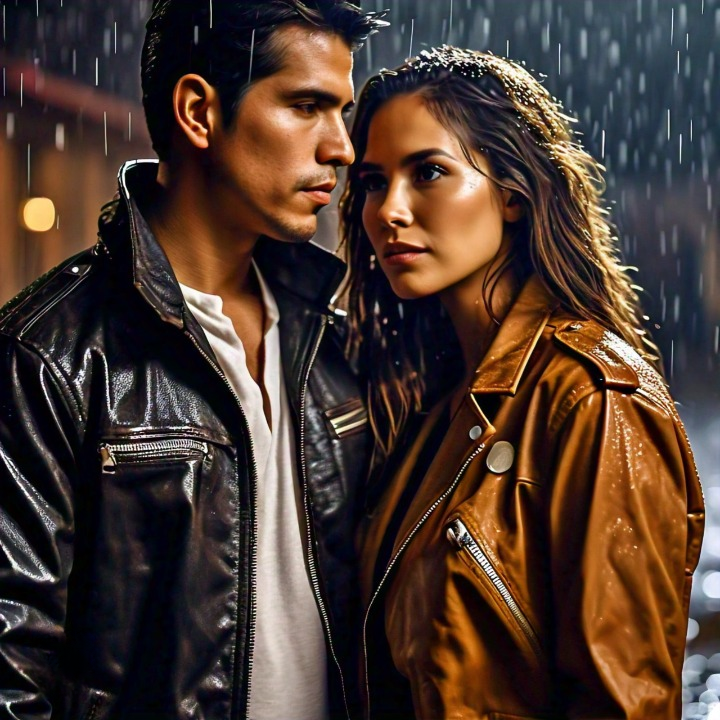 Leather jacket rain hotsell