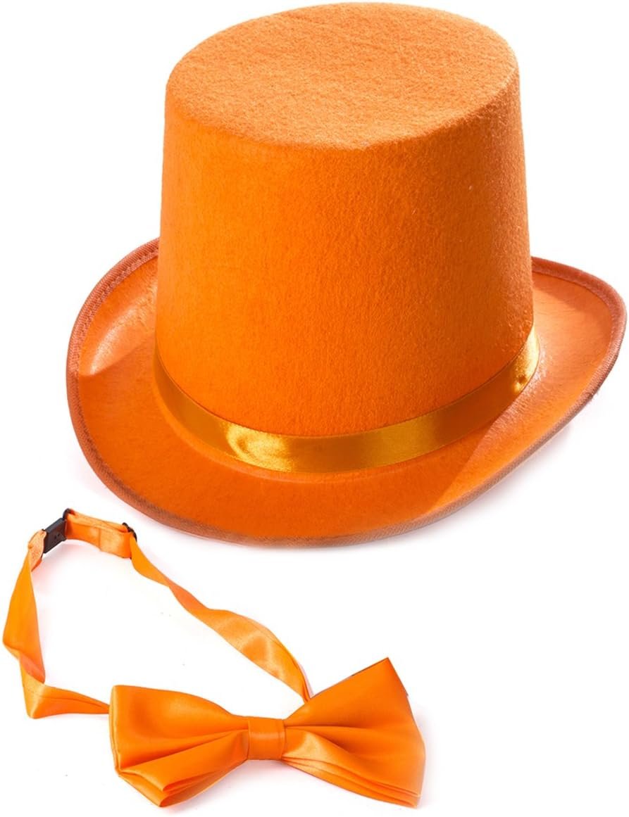 lloyd-christmas-orange-hat-with-bow-tie