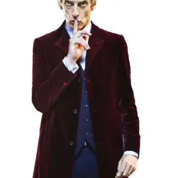 12th Doctor Maroon Velvet Coat