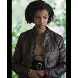 13 Reasons Why S04 Grace Saif Brown Leather Jacket