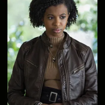 13 Reasons Why S04 Grace Saif Brown Leather Jacket