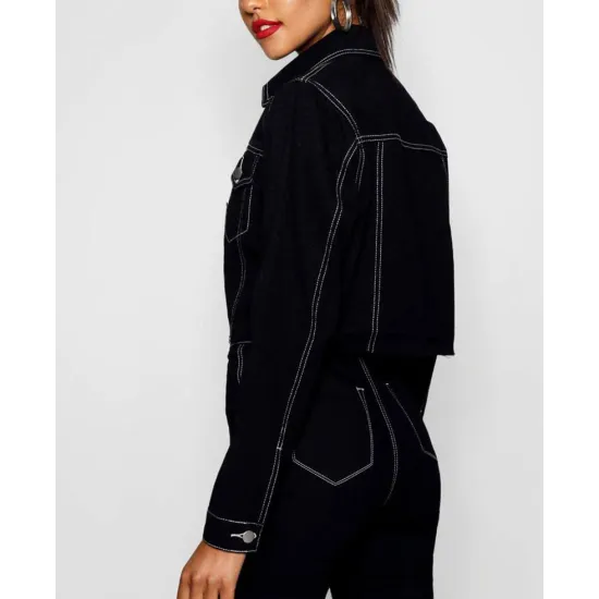 13 Reasons Why Alisha Boe Cropped Black Jacket