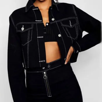 13 Reasons Why Alisha Boe Cropped Black Jacket