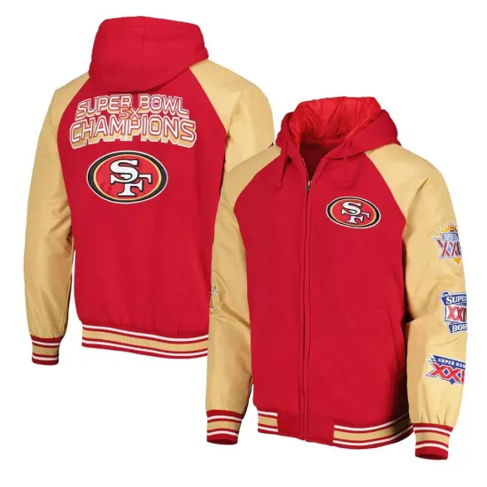 49ers super bowl Varsity Hooded Jacket