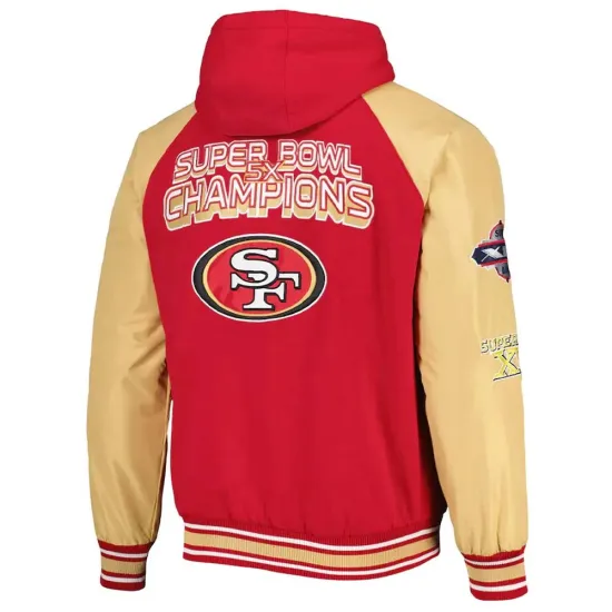 49ers super bowl Varsity Hooded Jacket