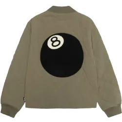 8 Ball Olive Stussy Quilted Jacket