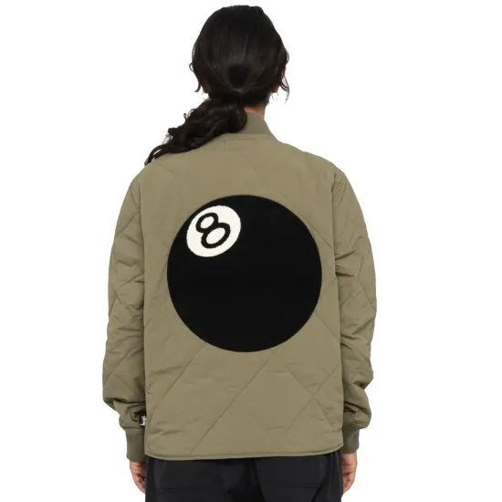 8 Ball Olive Stussy Quilted Jacket