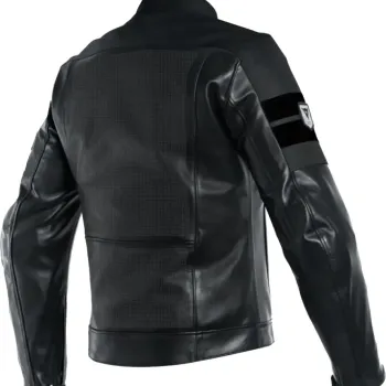 8 Track Perforated Leather Jacket