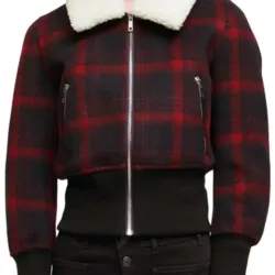 9-1-1 S5 May Grant Plaid Shearling Collar Jacket