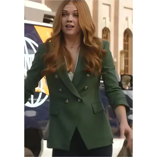 9-1-1 S5 Taylor Kelly Green Double Breasted Blazer