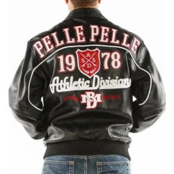 Pelle Pelle Black White Encrusted Studded Leather Jacket - GLJ