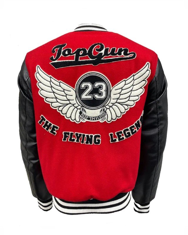 Top Gun Flying Tigers Leather Jacket Brown / S