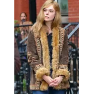 A Complete Unknown Elle Fanning Brown Jacket