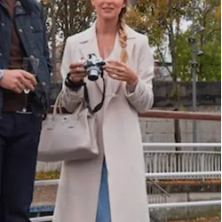 A Paris Proposal 2023 Alexa PenaVega Coat