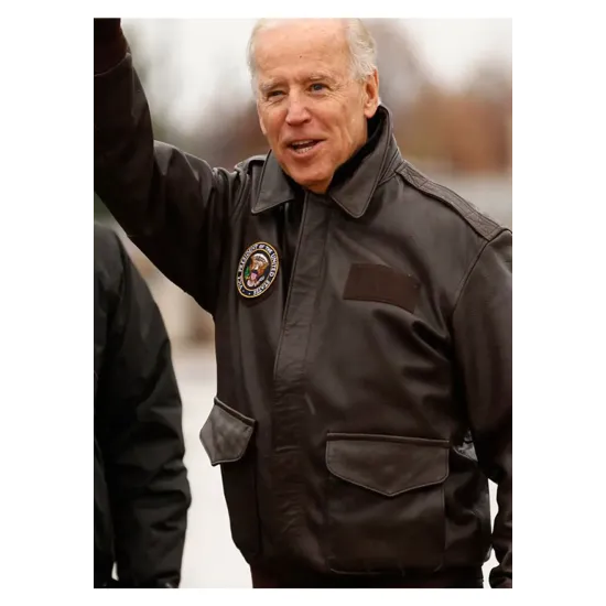 Joe Biden A2 Flight Brown Leather Jacket