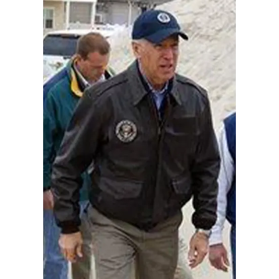 Joe Biden A2 Flight Brown Leather Jacket