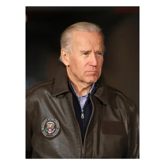 Joe Biden A2 Flight Brown Leather Jacket