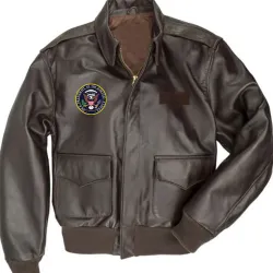 Joe Biden A2 Flight Brown Leather Jacket