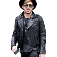 Adam Lambert Biker Black Leather Jacket