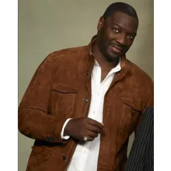 Adewale Akinnuoye Agbaje The Fix Suede Leather Jacket