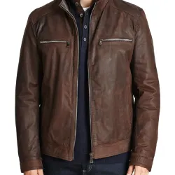 Agents of Shield Grant Ward Brown Leather Jacket