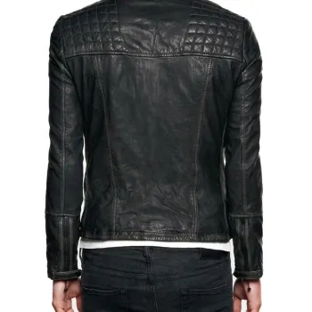 Agents of Shield Lance Hunter Black Leather Biker Jacket