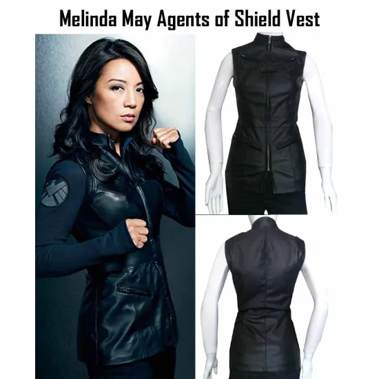 Melinda May Agents of Shield Black Leather Vest