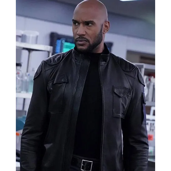 Agents of Shield Missing Pieces Henry Simmons Black Leather Jacket