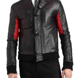 Champ Surface Kid Cudi Black Leather Jacket