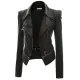 Women's Alabama Black Leather Motorcycle Jacket