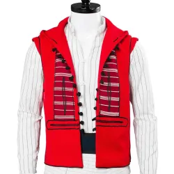 Aladdin Red Vest with Hood