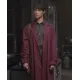 Earthquake Bird Alicia Vikander Burgundy Coat