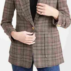 All Rise Emily Lopez Plaid Blazer