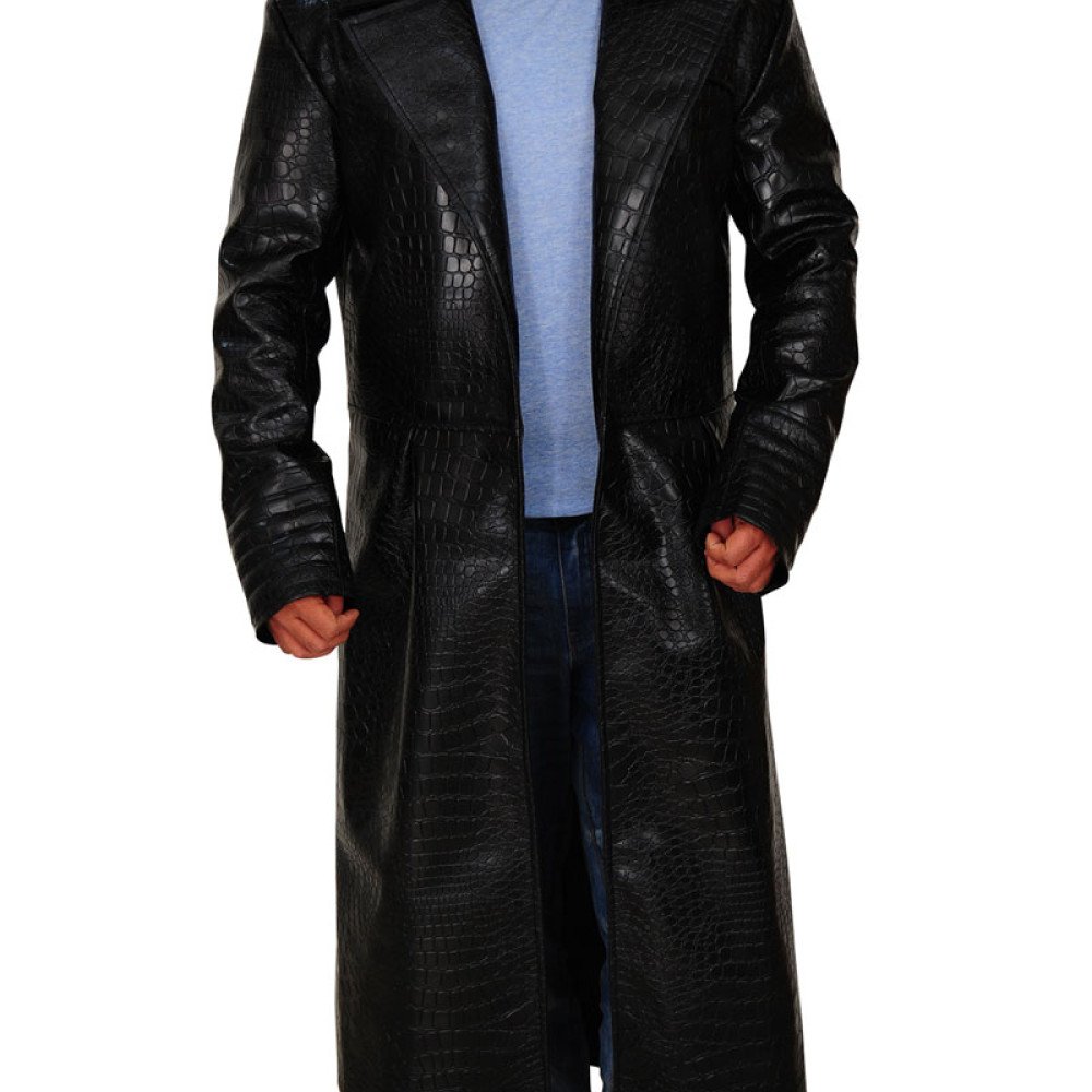 Alligator The Matrix Morpheus Leather Coat - Films Jackets