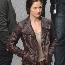 Minka Kelly Almost Human Leather Jacket