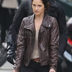 Minka Kelly Almost Human Leather Jacket