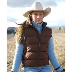 Heartland Amber Marshall Puffer Brown Cowboy Vest