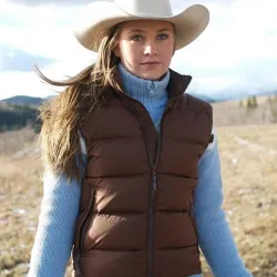 Heartland Amber Marshall Puffer Brown Cowboy Vest