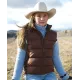 Heartland Amber Marshall Puffer Brown Cowboy Vest