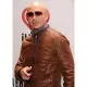 American Rapper Pitbull Brown Jacket