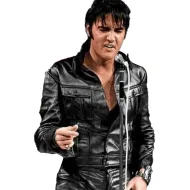 American Singer Elvis Presley Leather Jacket