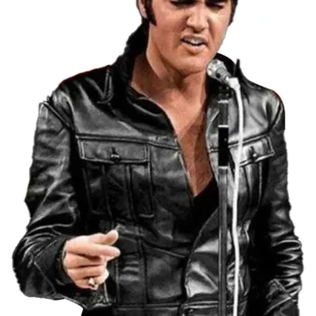 American Singer Elvis Presley Leather Jacket