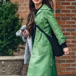 American Singer Olivia Rodrigo Green Coat