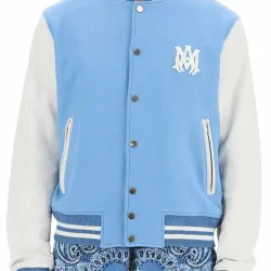 Amiri Blue Varsity Jacket