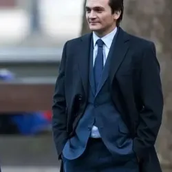 Anatomy of a Scandal Rupert Friend Black Coat