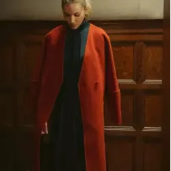 Anatomy of a Scandal Sophie Whitehouse Orange Coat