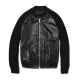Andrew Garfield Jacket with Black Suede Leather Sleeves