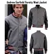 Andrew Garfield Varsity Wool Jacket with Leather Sleeves